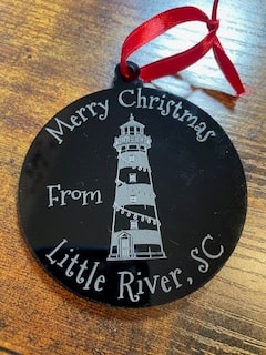 Merry Christmas From Little River, SC — Lighthouse Ornament
