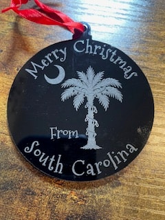 Merry Christmas From South Carolina Ornament