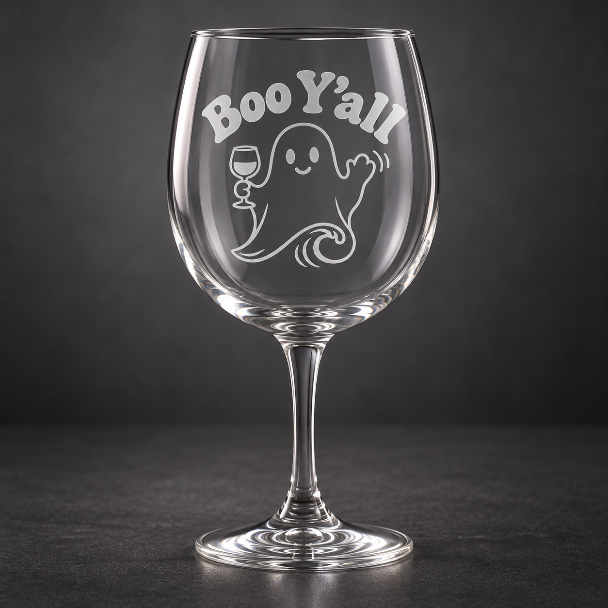 Boo Y'all Wine Glass