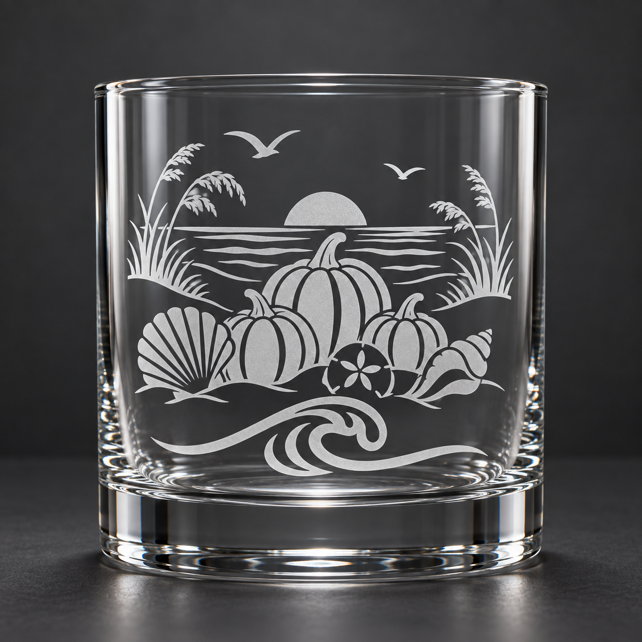 Fall Beach Whiskey Tumbler
