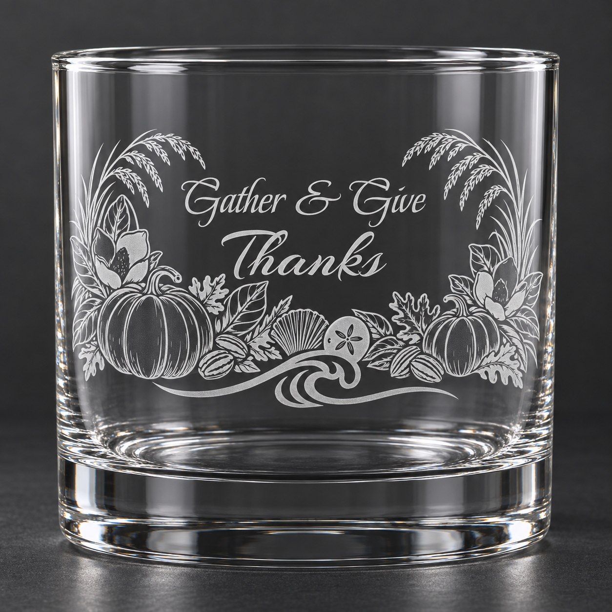 Gather & Give Thanks Whiskey Tumbler